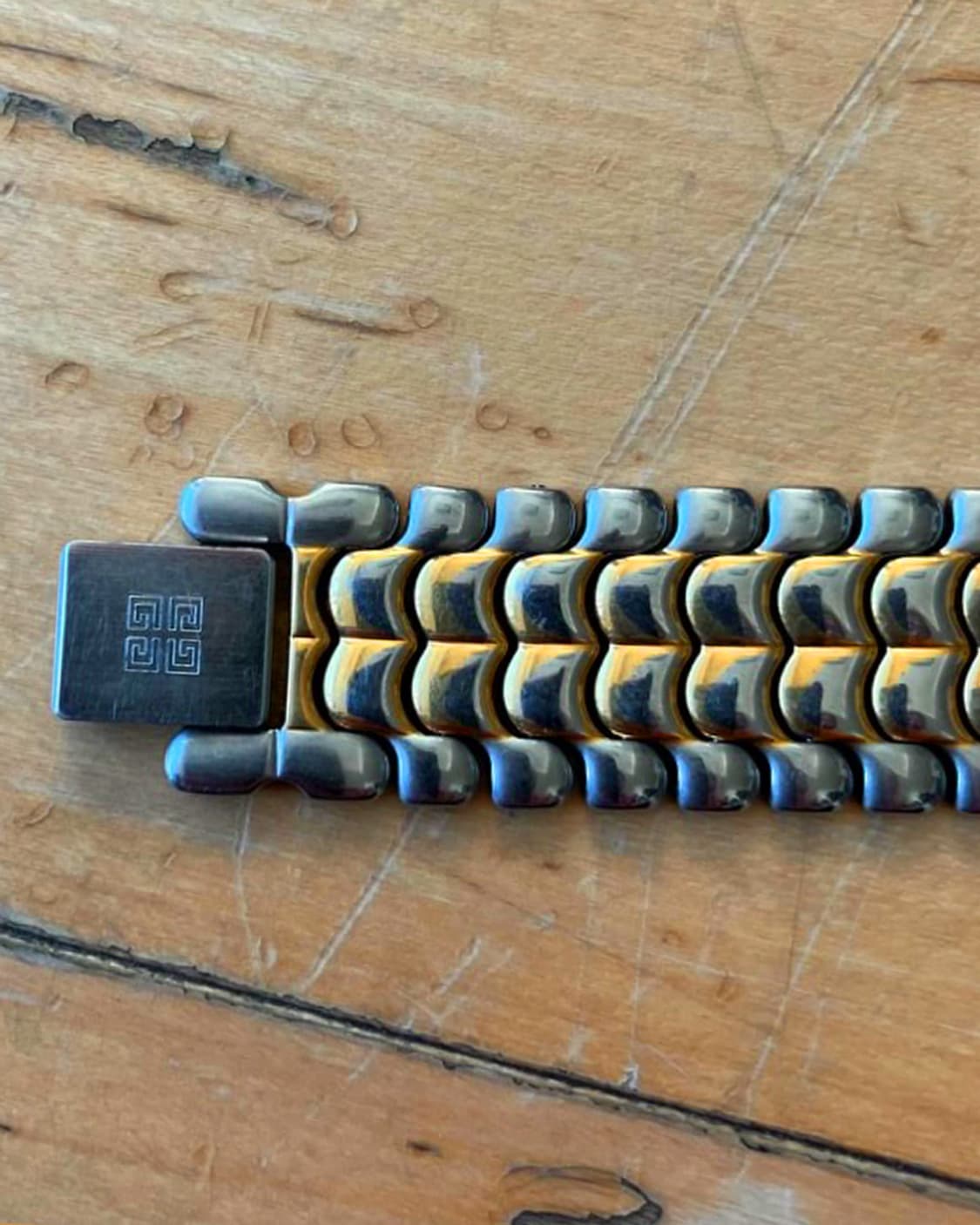 Givenchy 지방시 실버 골드 트라이벌 빈티지 쿼츠 시계 상품이미지4