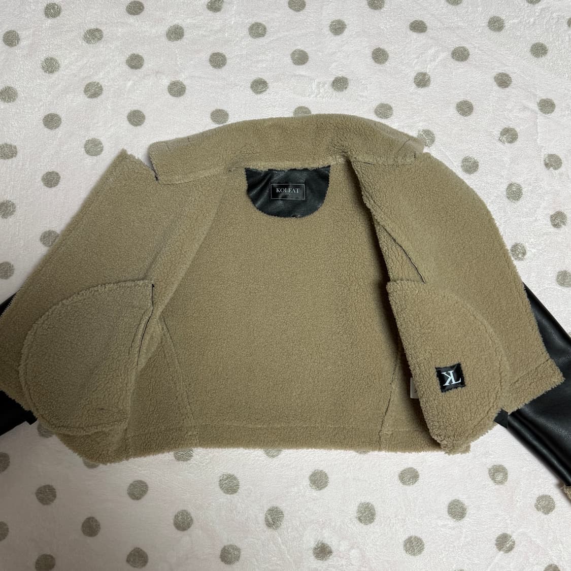 콜릿 크롭 무스탕 플리스 자켓 상품이미지4