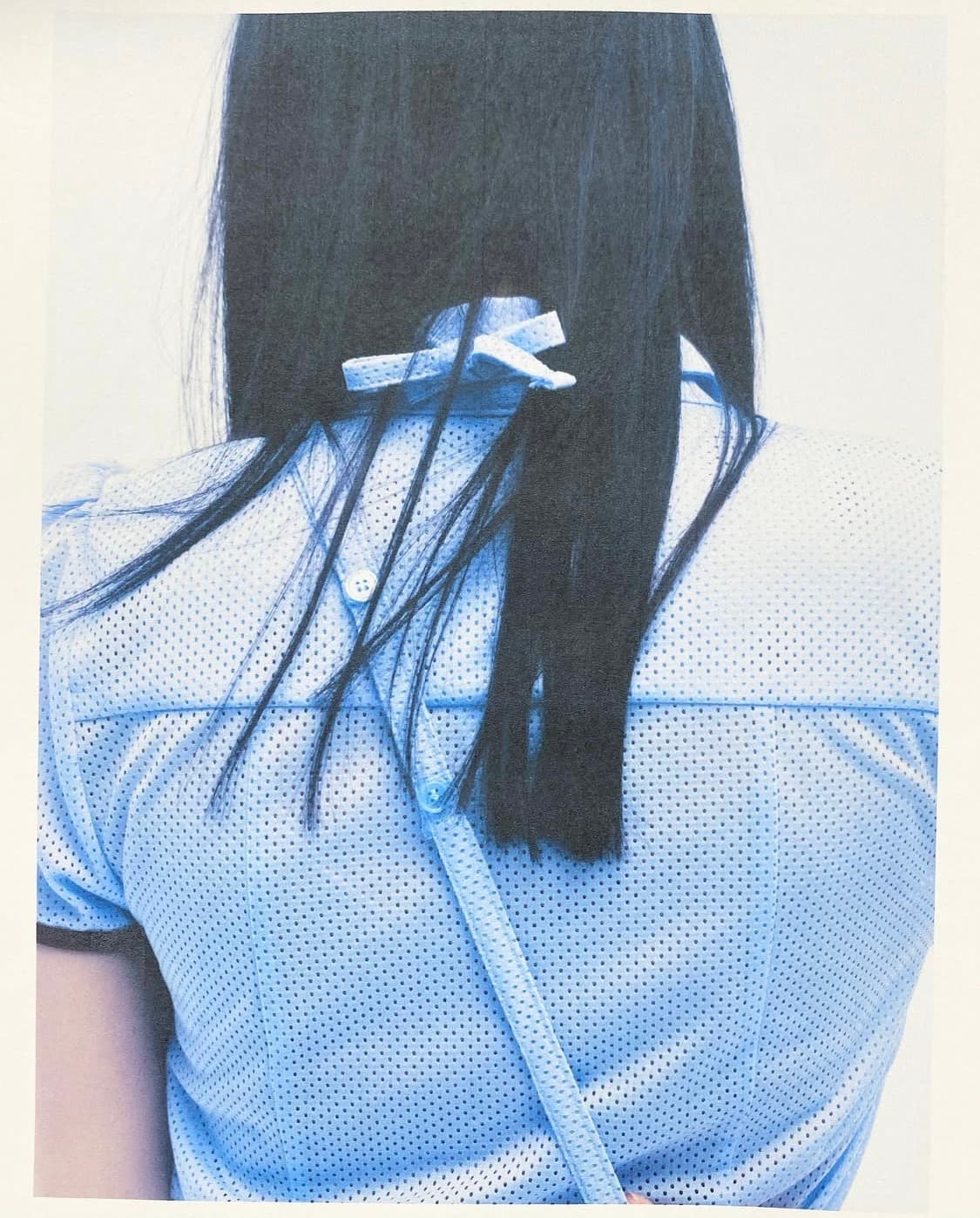 mesh blouse+skirt setup (blue) 상품이미지2