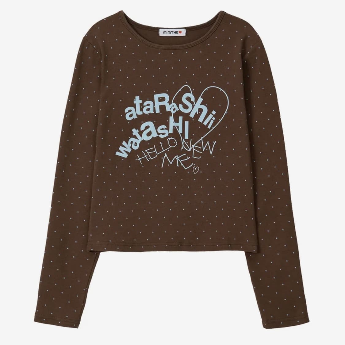 밈더워드로브 아타라시 롱슬리브 브라운 티셔츠 긴팔티셔츠 상품이미지1