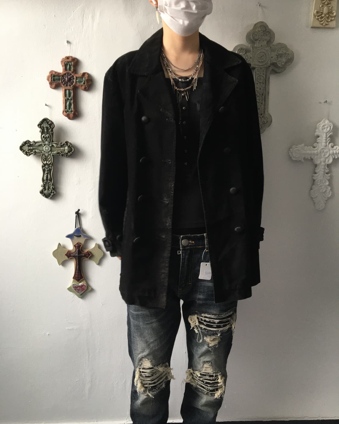 Algonquins double button leather jacket 상품이미지9