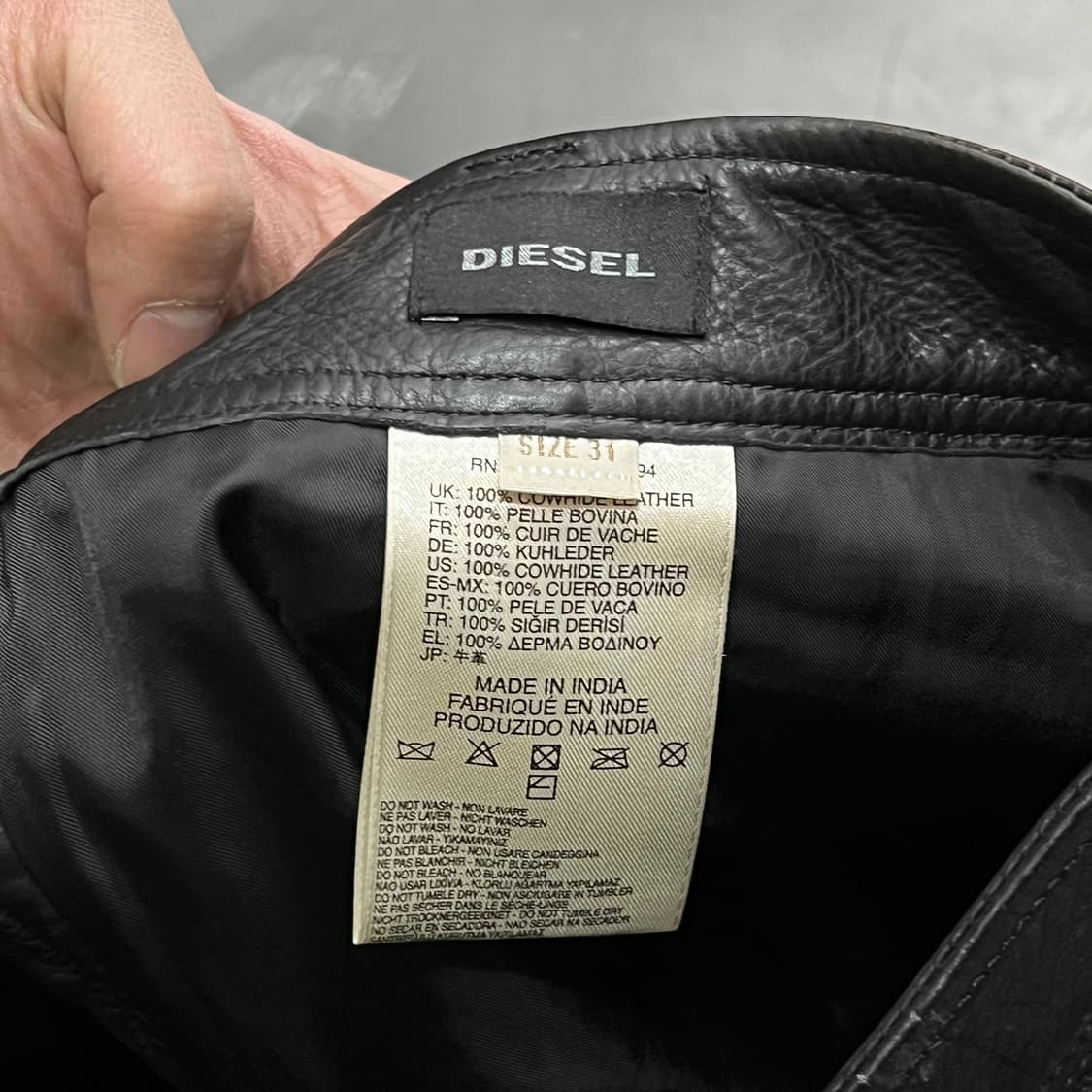  디젤 락시크 레더 팬츠 y15279 상품이미지7