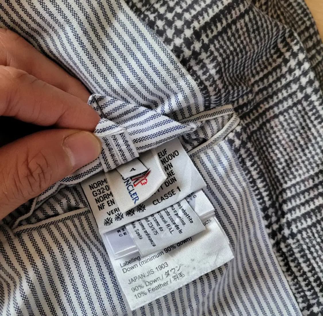 몽클레어 감마블루  체크 패딩블레이저 4 톰브라운 상품이미지6