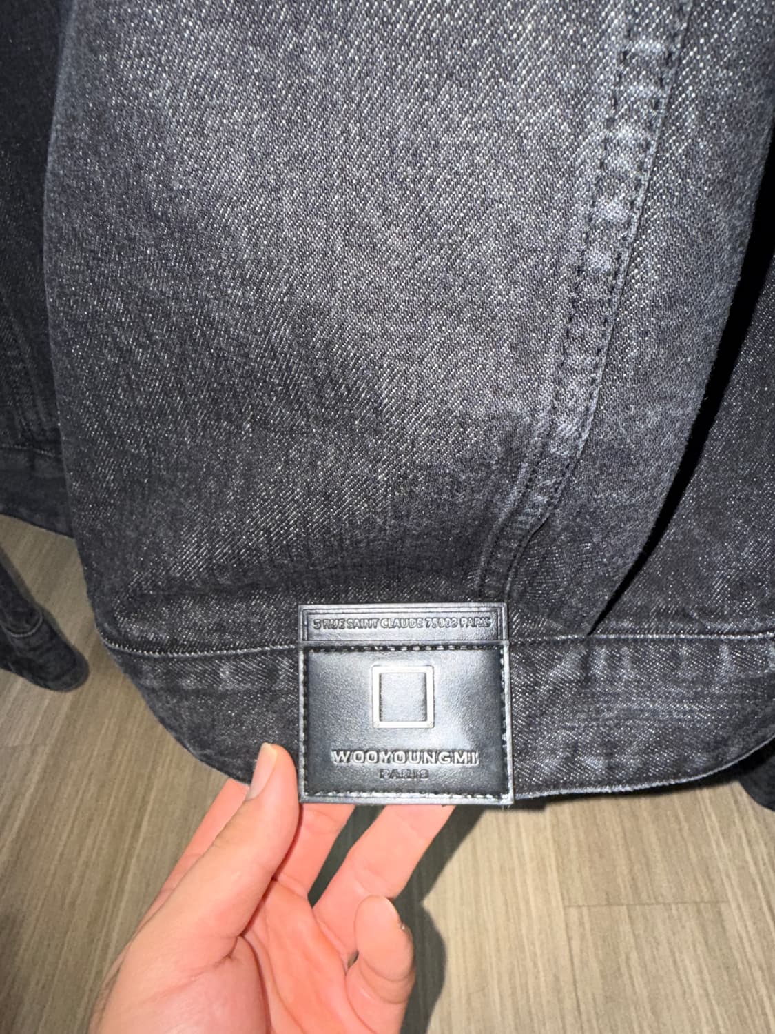 우영미 데님 블랙 자켓 21FW 상품이미지2