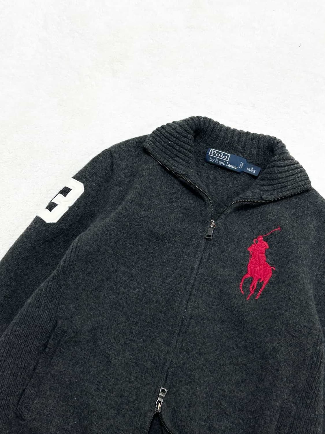 폴로 빅포니 투웨이 램스울 니트집업 상품이미지6