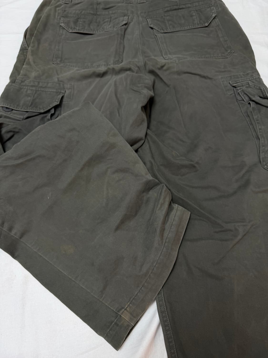 00s GAP 갭 빈티지 와이드 밀리터리 카고팬츠 올리브 그린 상품이미지4