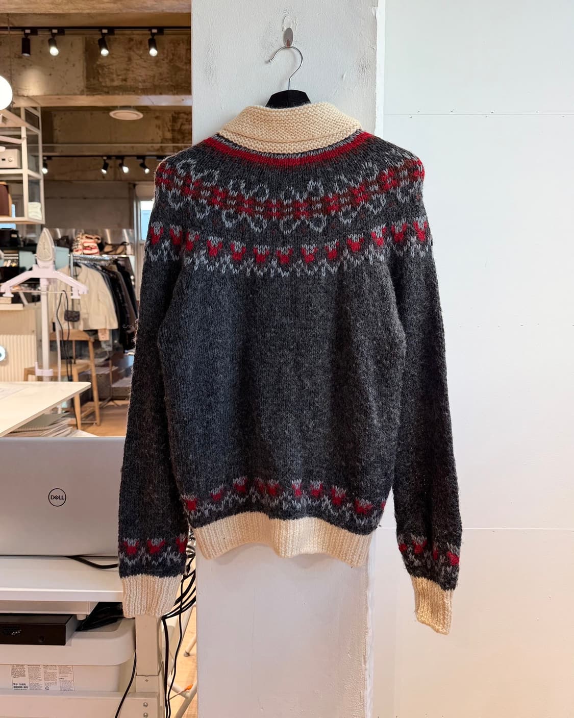 피오니 그레이 윈터 자카드 울 자켓  상품이미지7