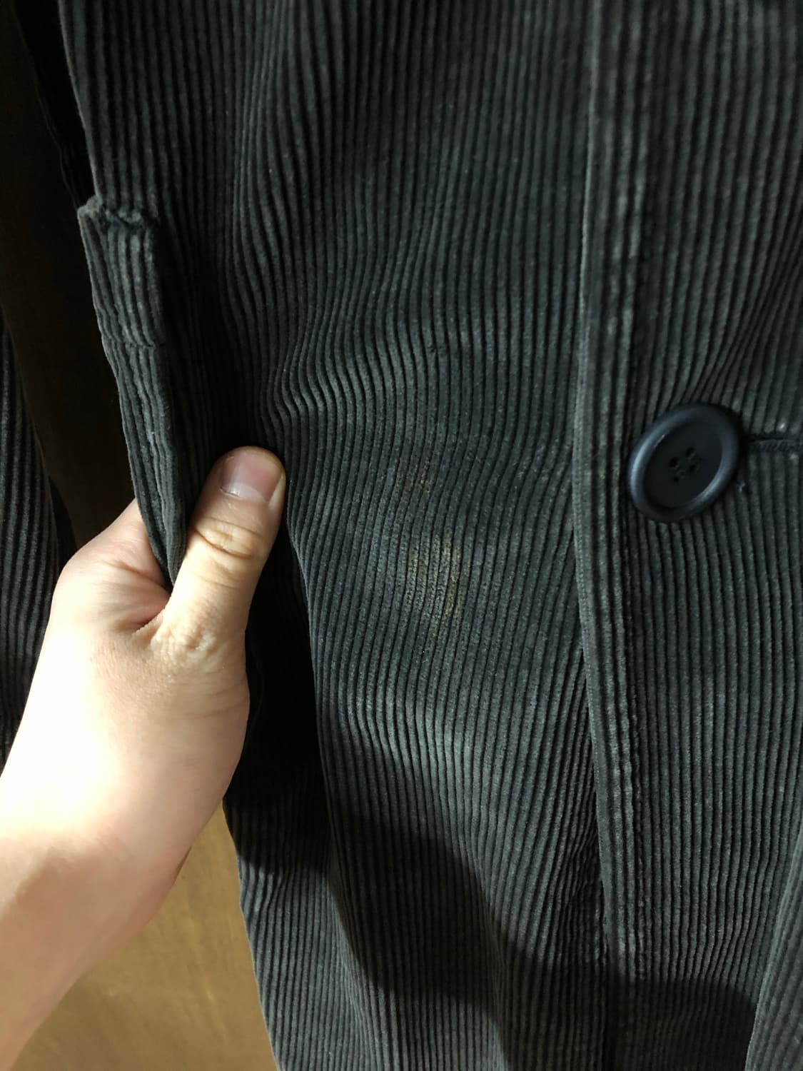 Comme des garcons tricot 코듀로이 셔링 코트 s 상품이미지3