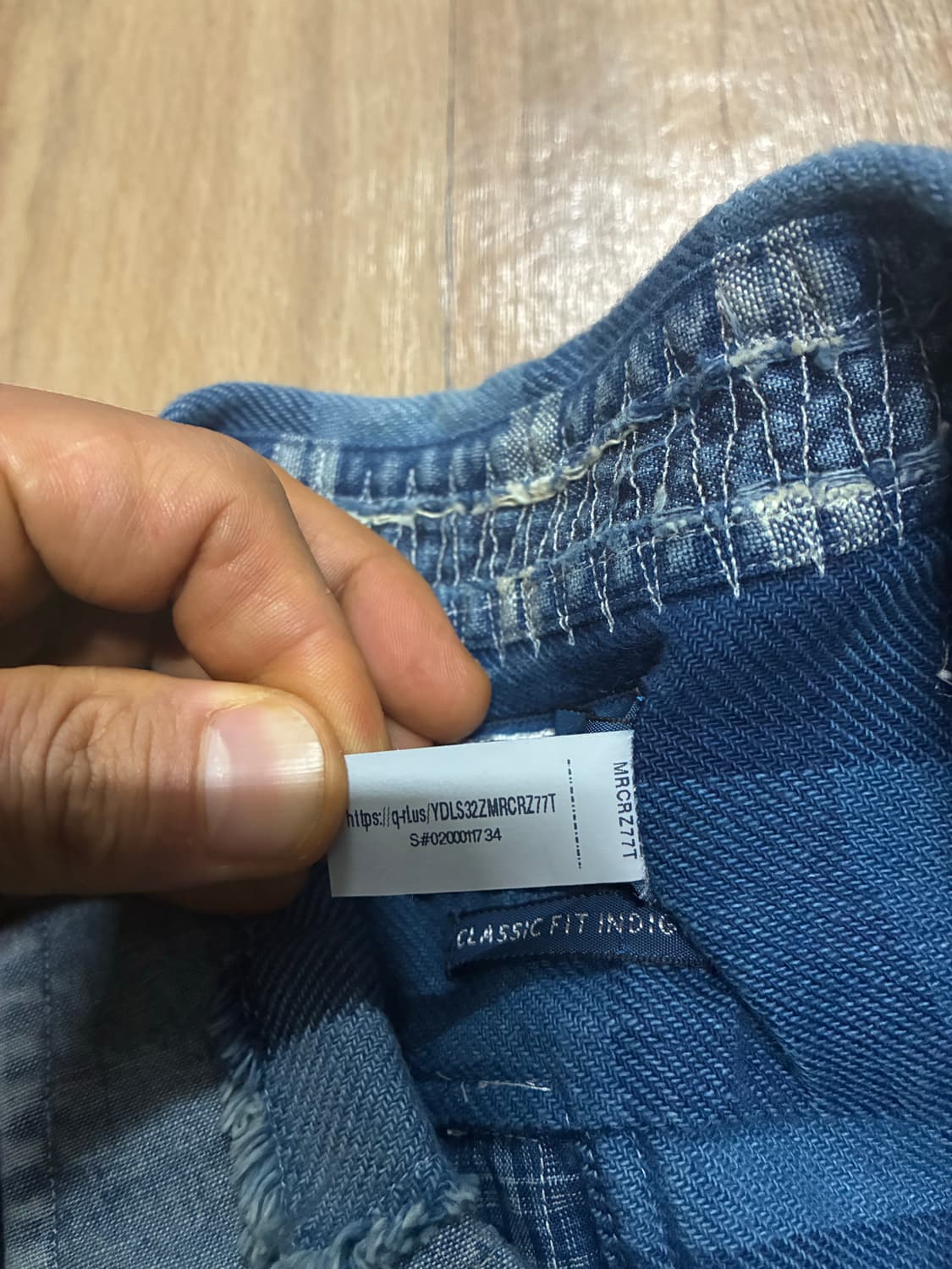 [새상품] 폴로랄프로렌 클래식핏 인디고 패치워크 워크셔츠 100/L 상품이미지6