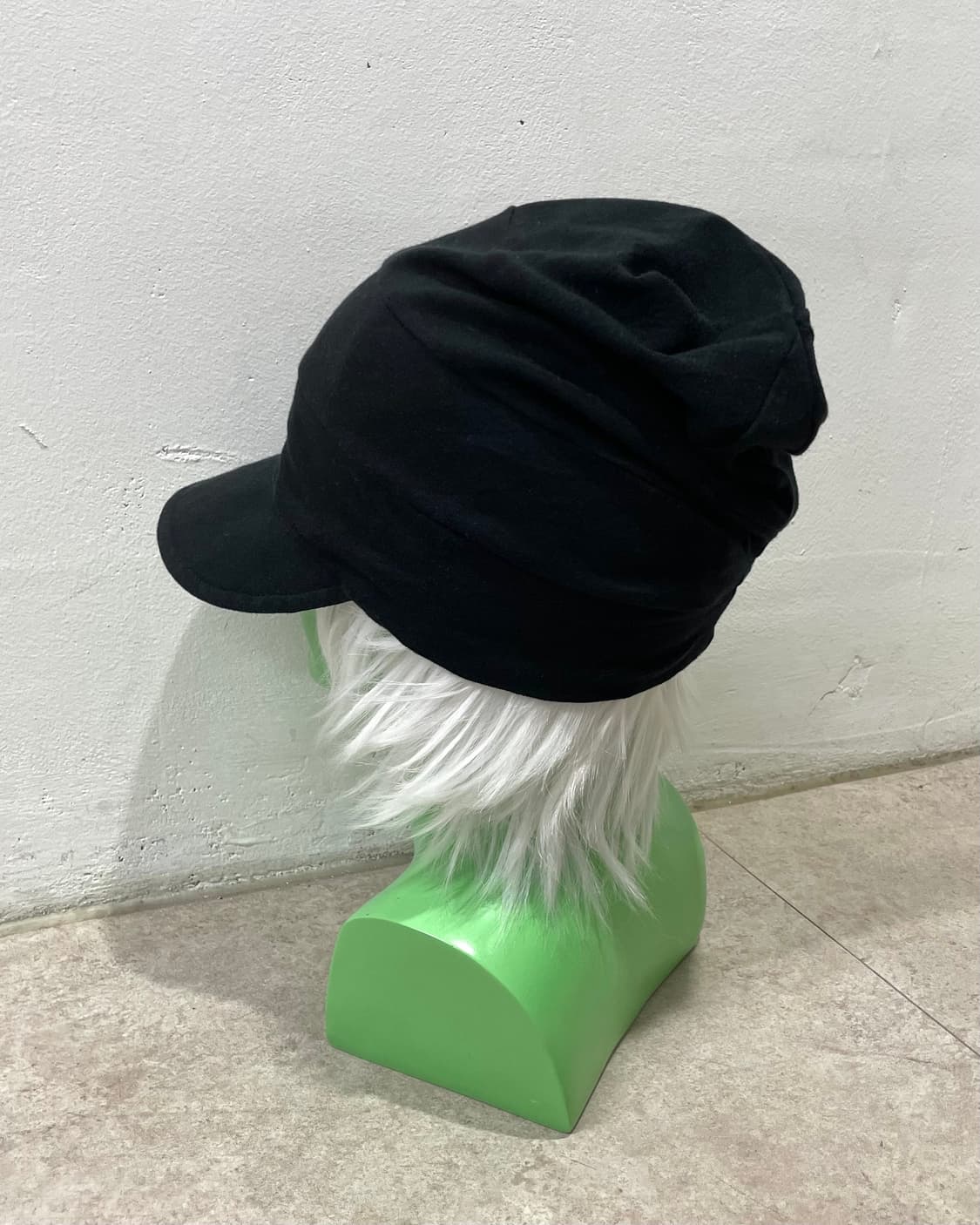 Black Patchwork Long Beanie Cap  상품이미지4
