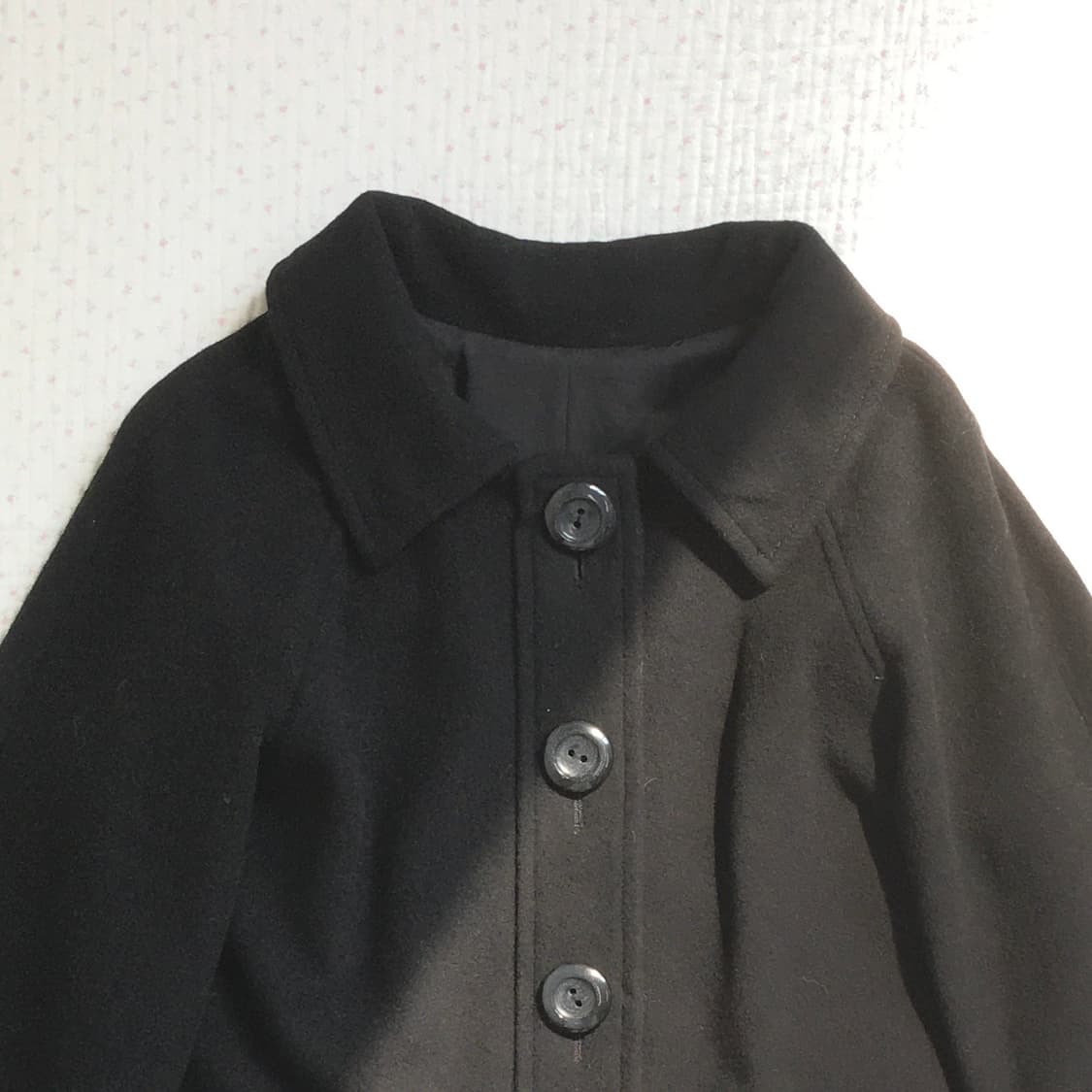 JPN/ 블랙코트 모리걸코트 모리룩숏코트 둥근카라코트 상품이미지2