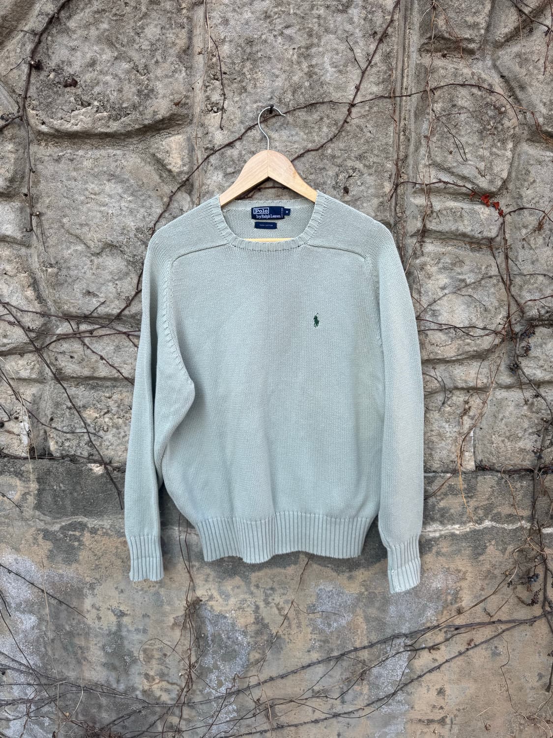 90s 폴로 랄프로렌 빈티지 코튼 레글런 니트 민트 m 상품이미지1