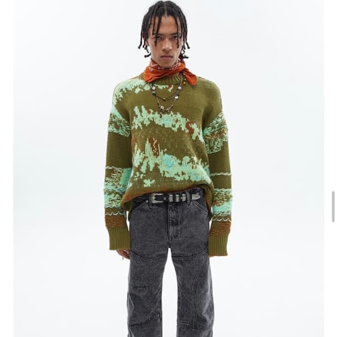 Unixes della intarsia crewneck sweater 상품이미지1