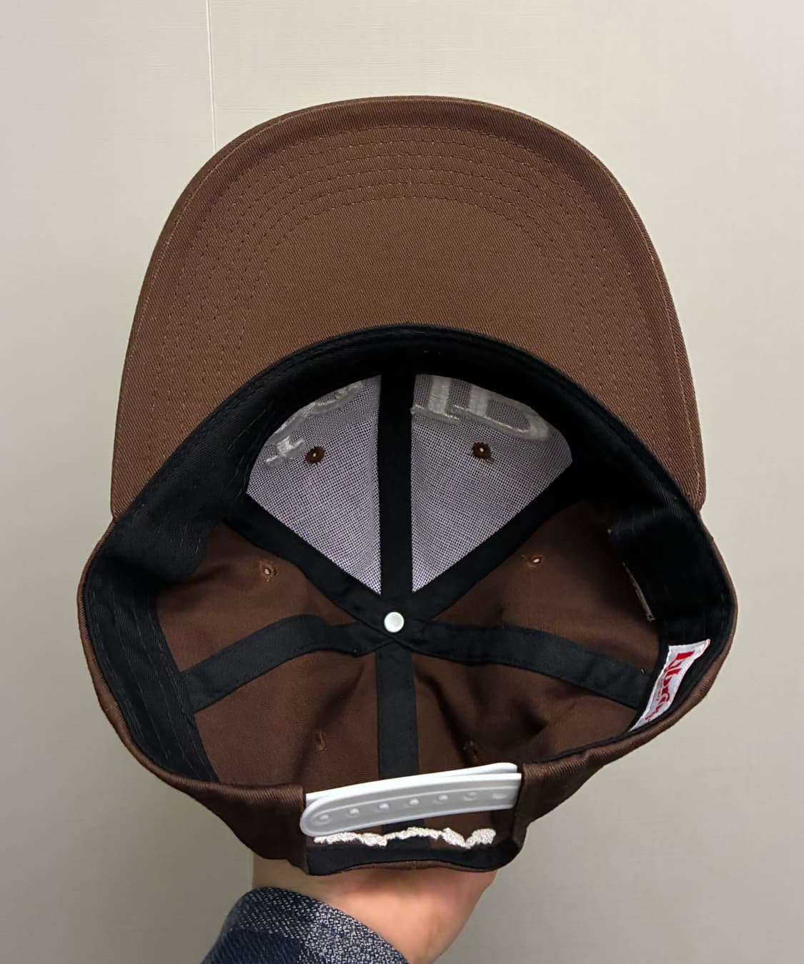 (F)라브로스 LT LB 자수 6패널 볼캡 모자 다크브라운 상품이미지7