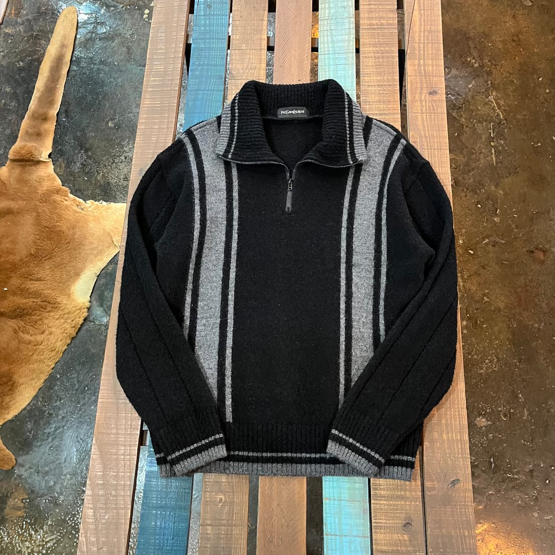 입생로랑 울 니트 풀오버 유니섹스 빈티지 상품이미지1