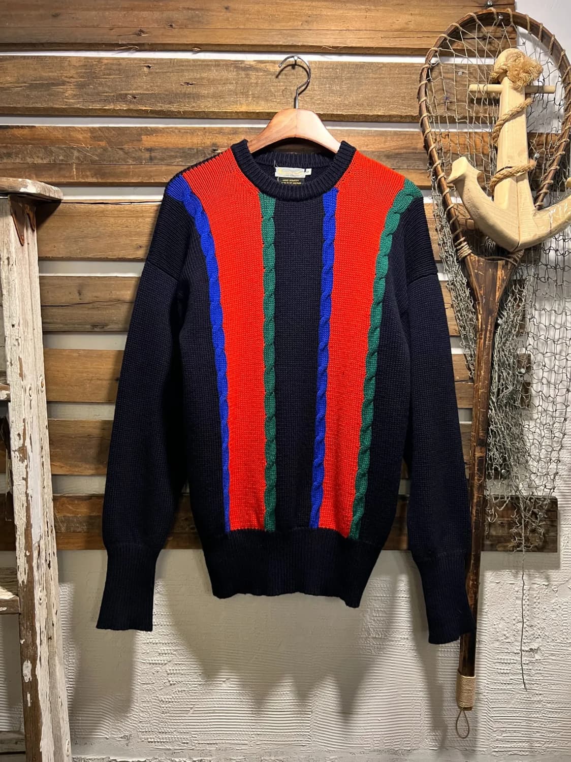 [S]90's Aquascutom 아쿠아스큐텀 영국제 멀티컬러 울 니트 상품이미지1