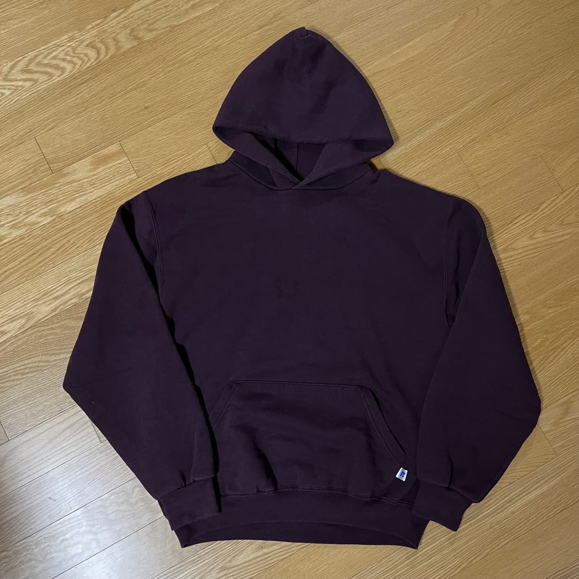 [M] 00s 러셀 빈티지 후드 버건디 상품이미지1