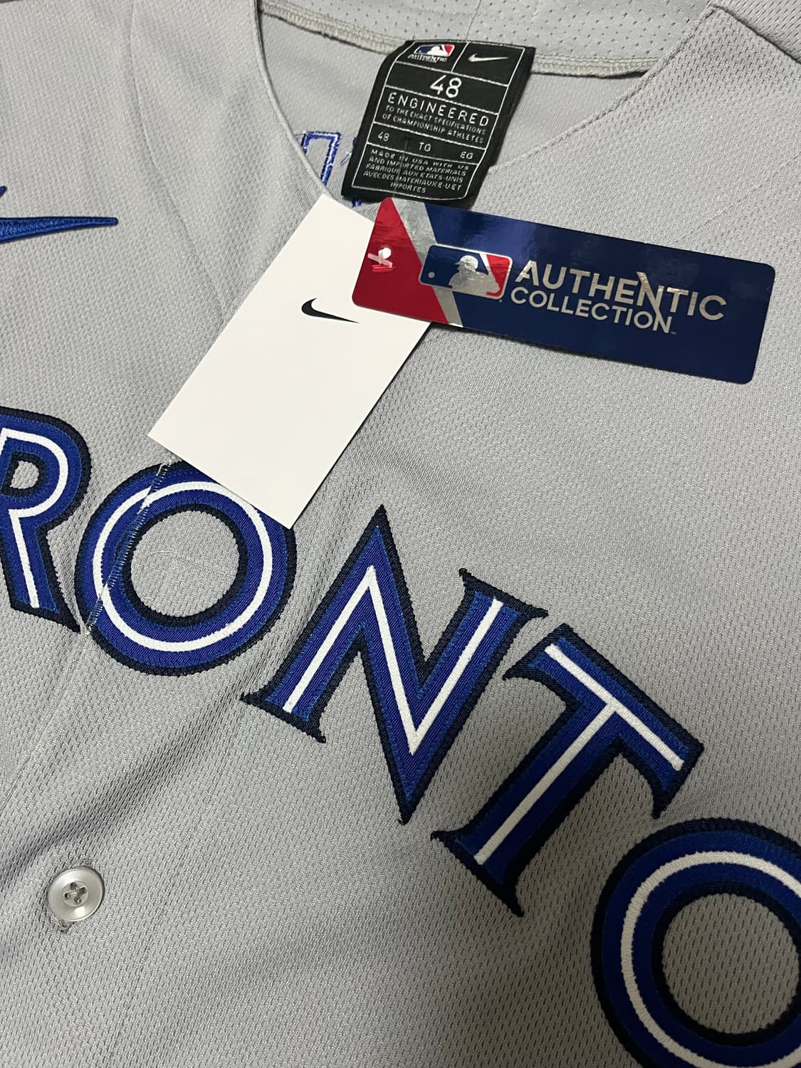 나이키 류현진 토론토 블루제이스 어웨이 어센틱 정품 유니폼 상품이미지3