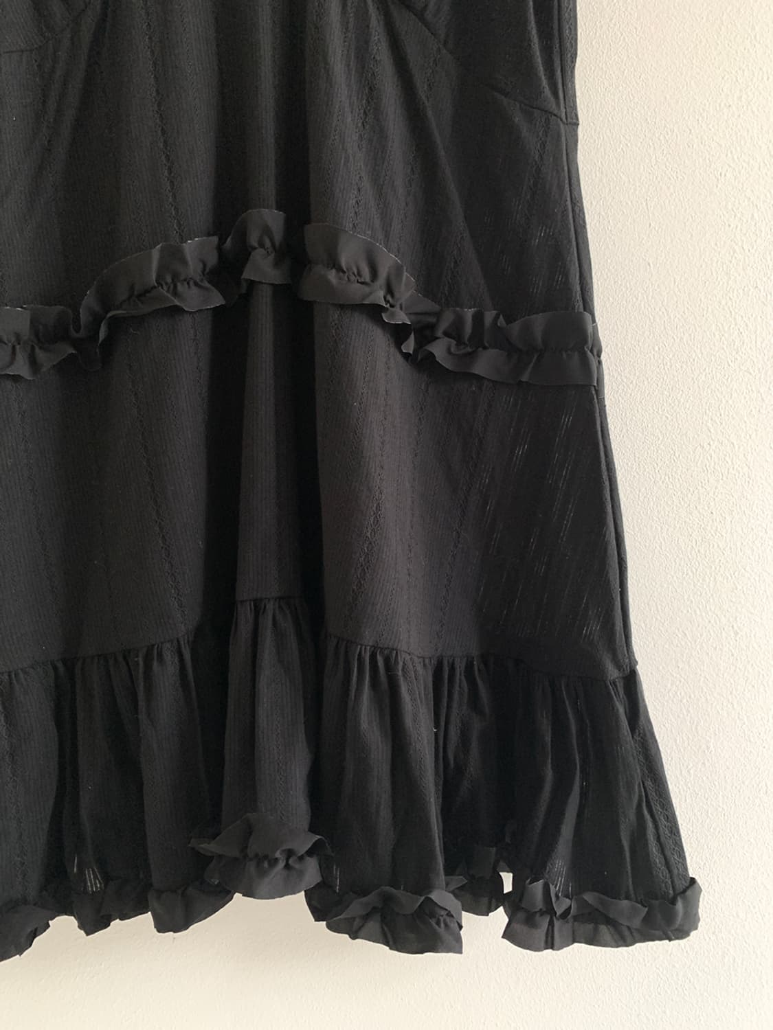 Ruffle Slip Dress(Black) 상품이미지4