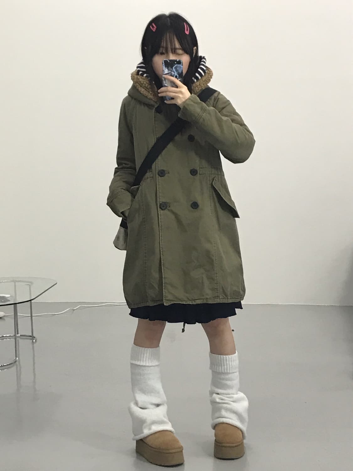 Kbf Khaki Military Midi Coats 상품이미지1