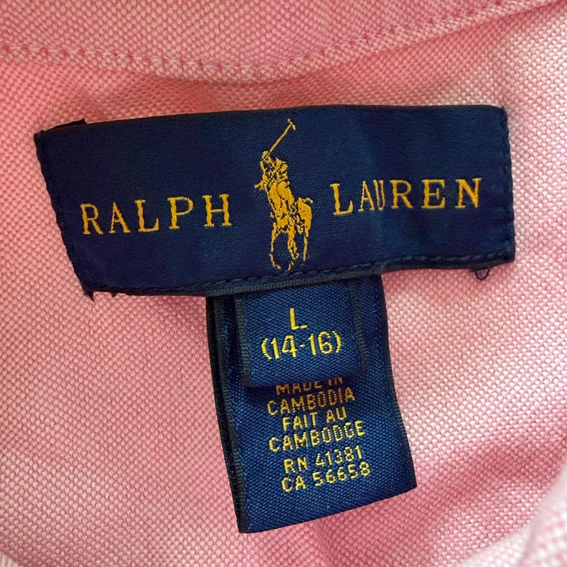 폴로 랄프로렌 연핑크 반팔 셔츠 상품이미지2