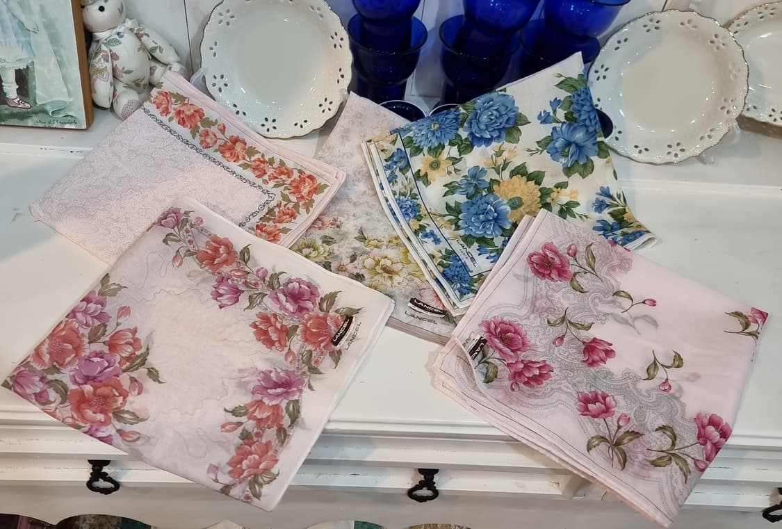 란셀(LANCEL)5종일괄 플라워 손수건 상품이미지8