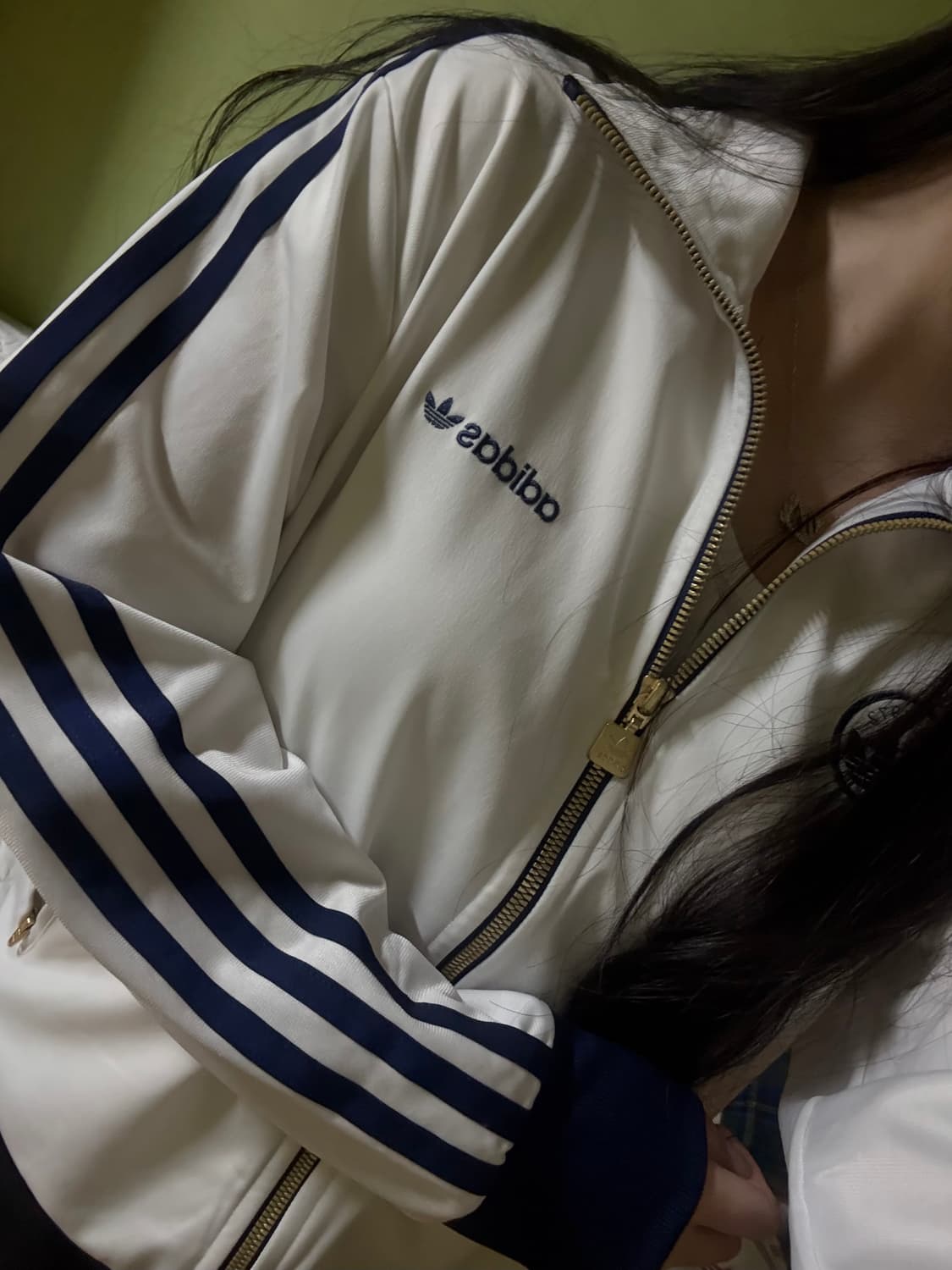 (W)아디다스 파이어버드 배지 트랙 탑 클라우드 화이트 상품이미지1