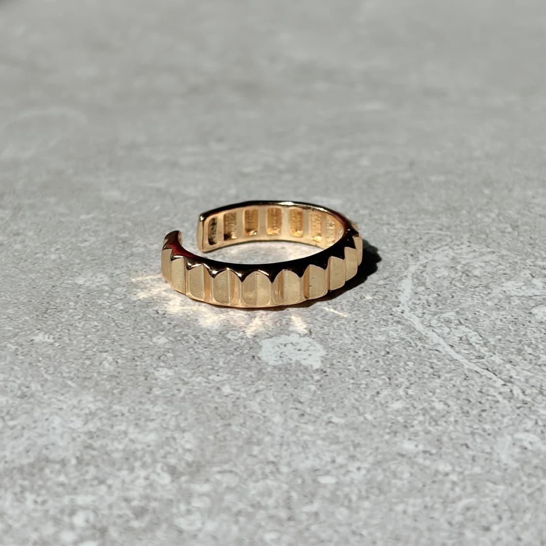 Oribell 코그휠 골드플레이트 925실버 오픈링 반지 상품이미지4