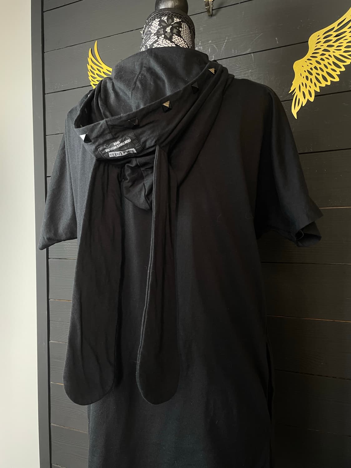 SUPER LOVERS 펑크 민트 우사미미 래빗 토끼귀 스터드 후드티 상품이미지4