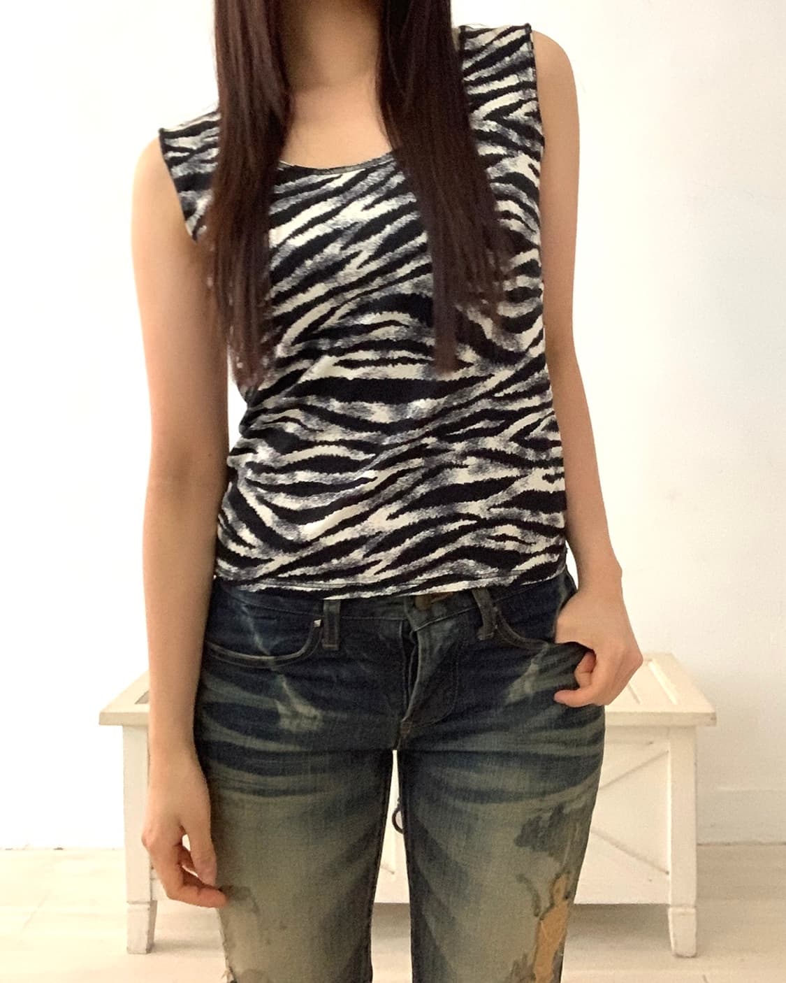 Jean Paul Gaultier zebra sleeveless 상품이미지3