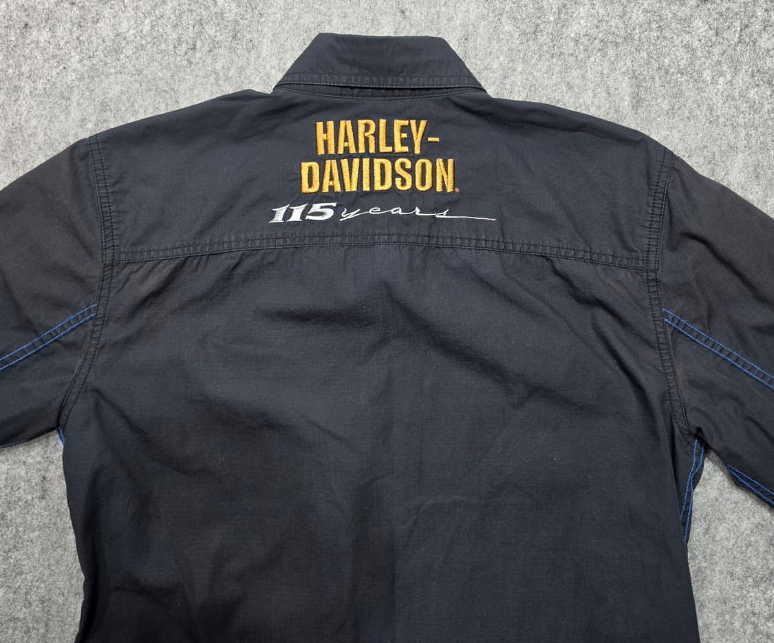 할리 데이비슨 115주년 썬페이드 자수 긴팔 셔츠 S 상품이미지4