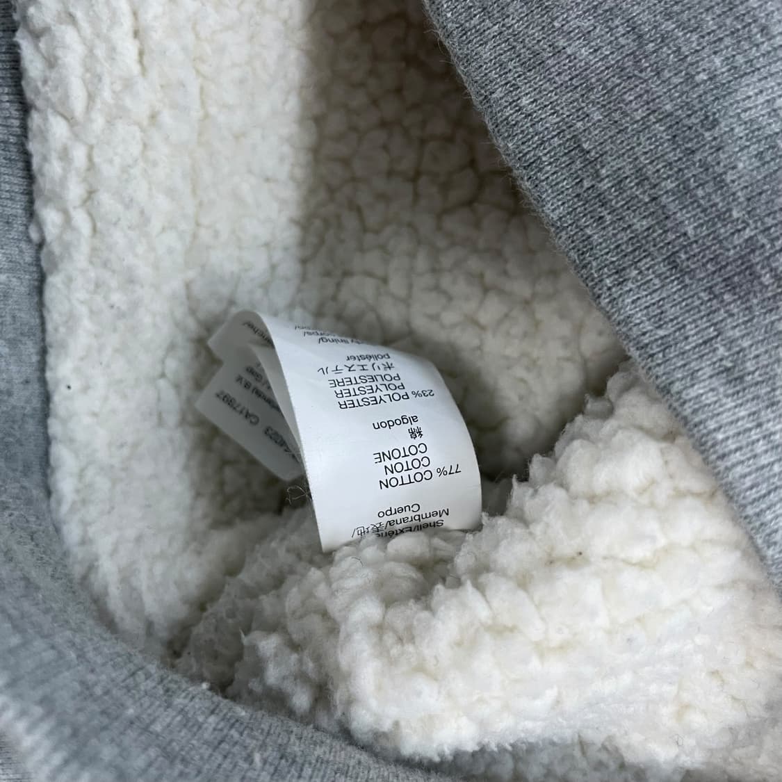 갭 Gap 스펠 로고 양털 후드집업 그레이 상품이미지5