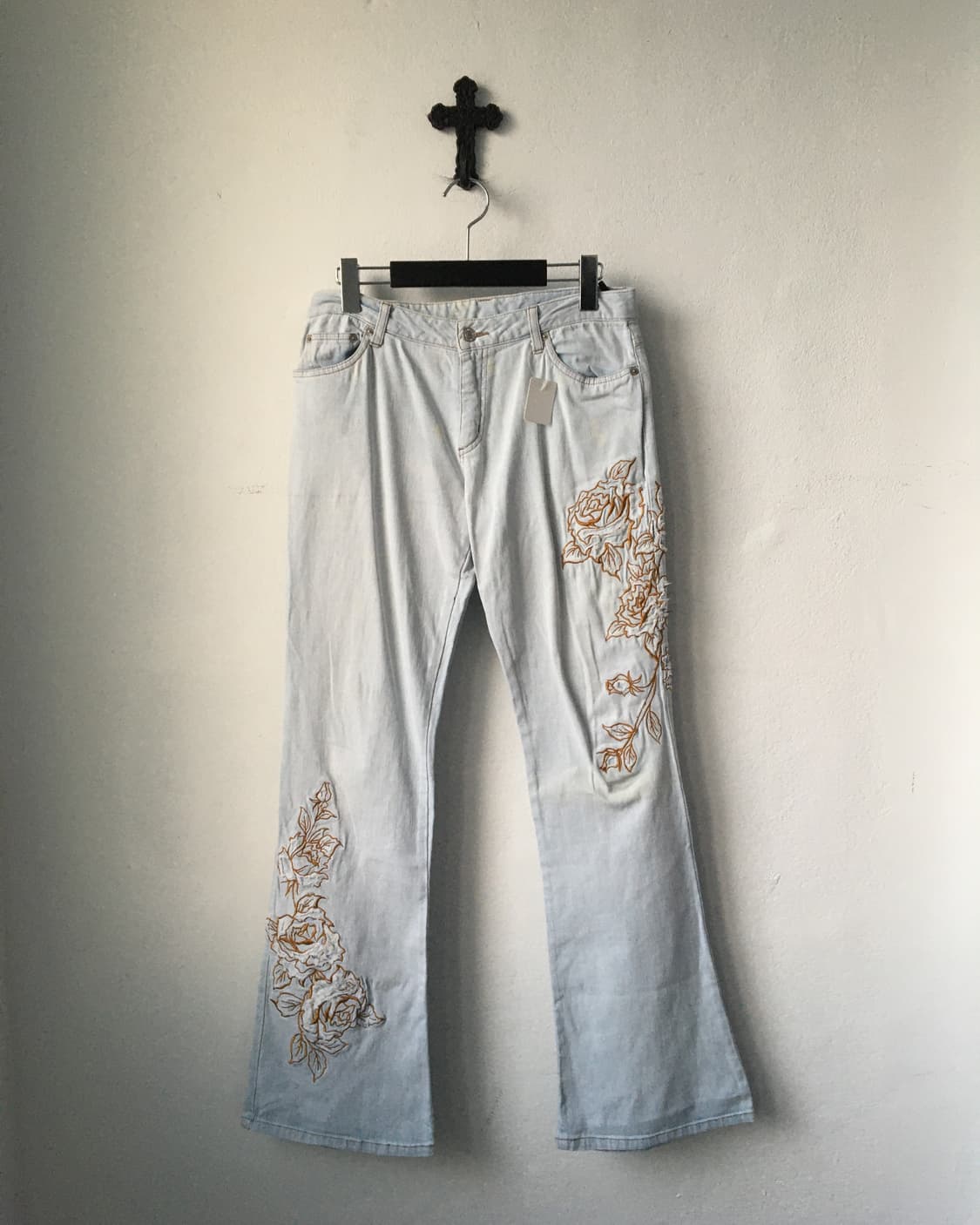 Embroidery point denim pants 상품이미지1