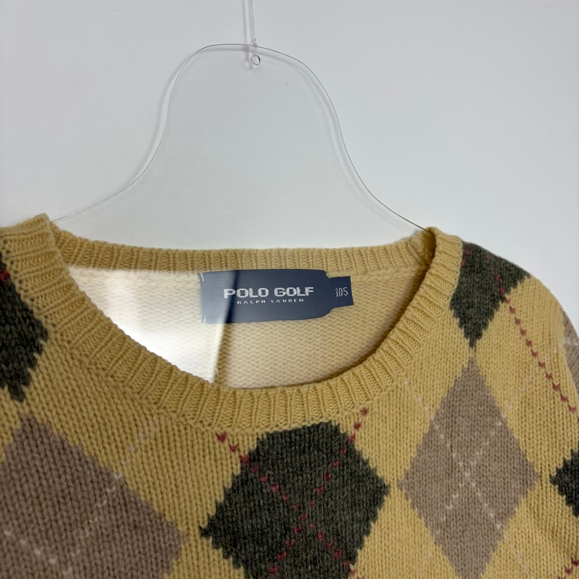 폴로 랄프로렌 아가일 패턴 니트 티셔츠 상품이미지2