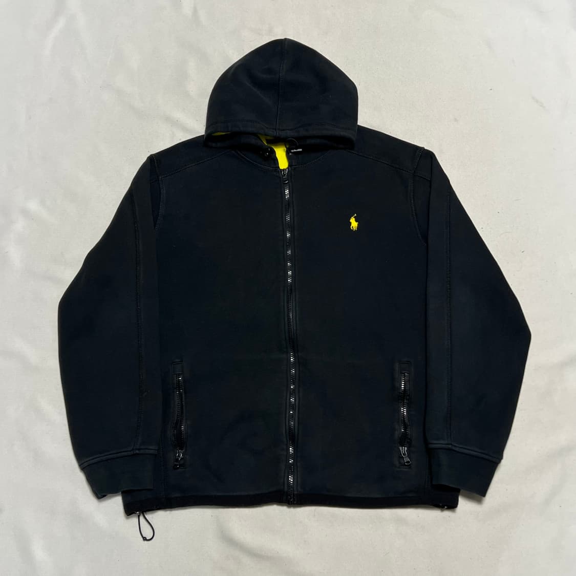 L 폴로랄프로렌 블랙 기모 후드 집업 상품이미지2