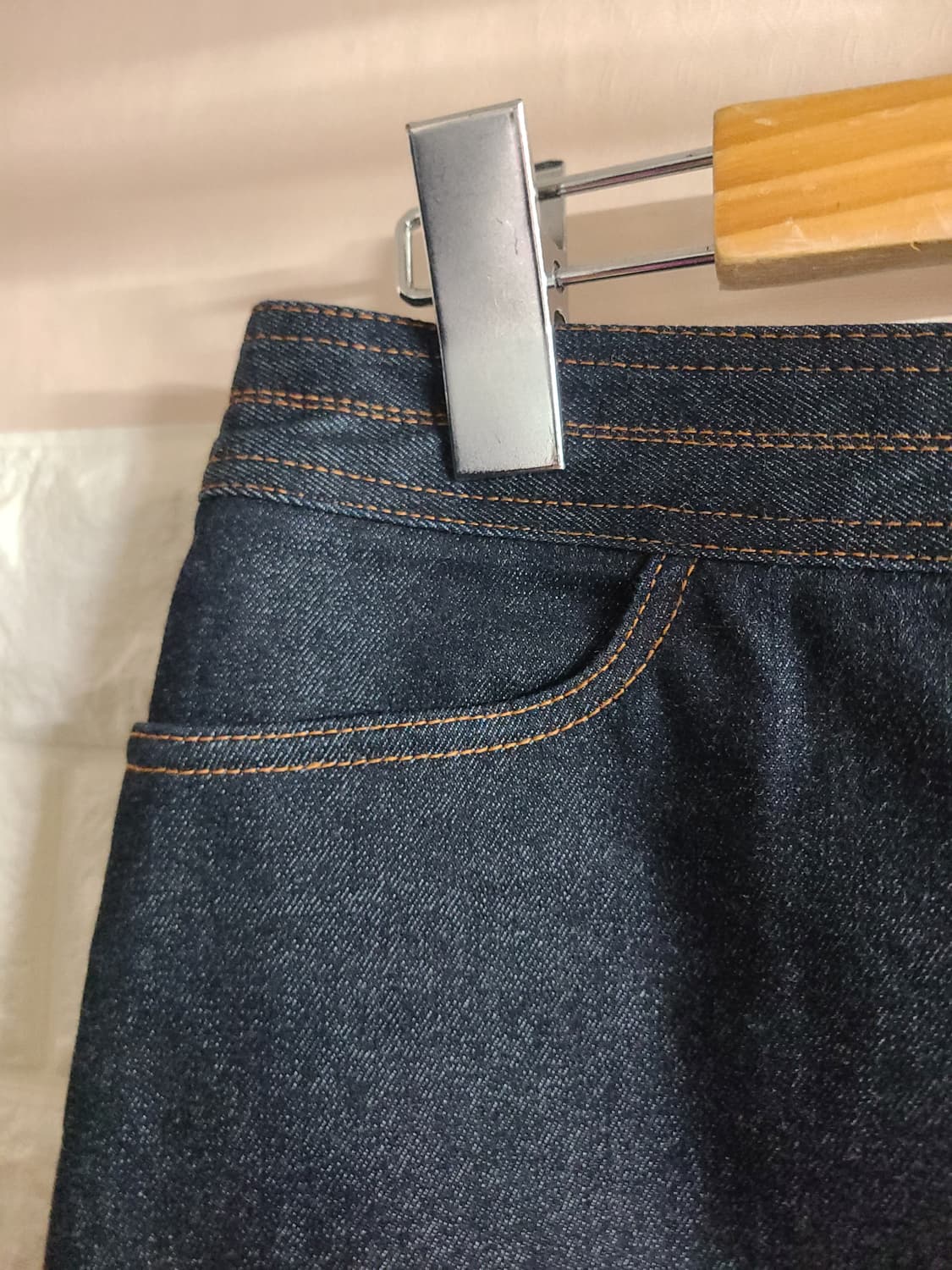 벨트장식 데님 롱 스커트(26) 상품이미지4