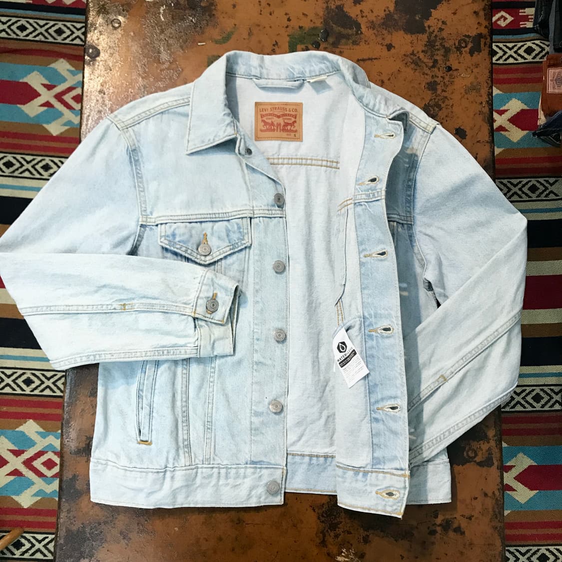 리바이스 아이스블루 워시드 데님 트러커자켓 여성 55 66 상품이미지4