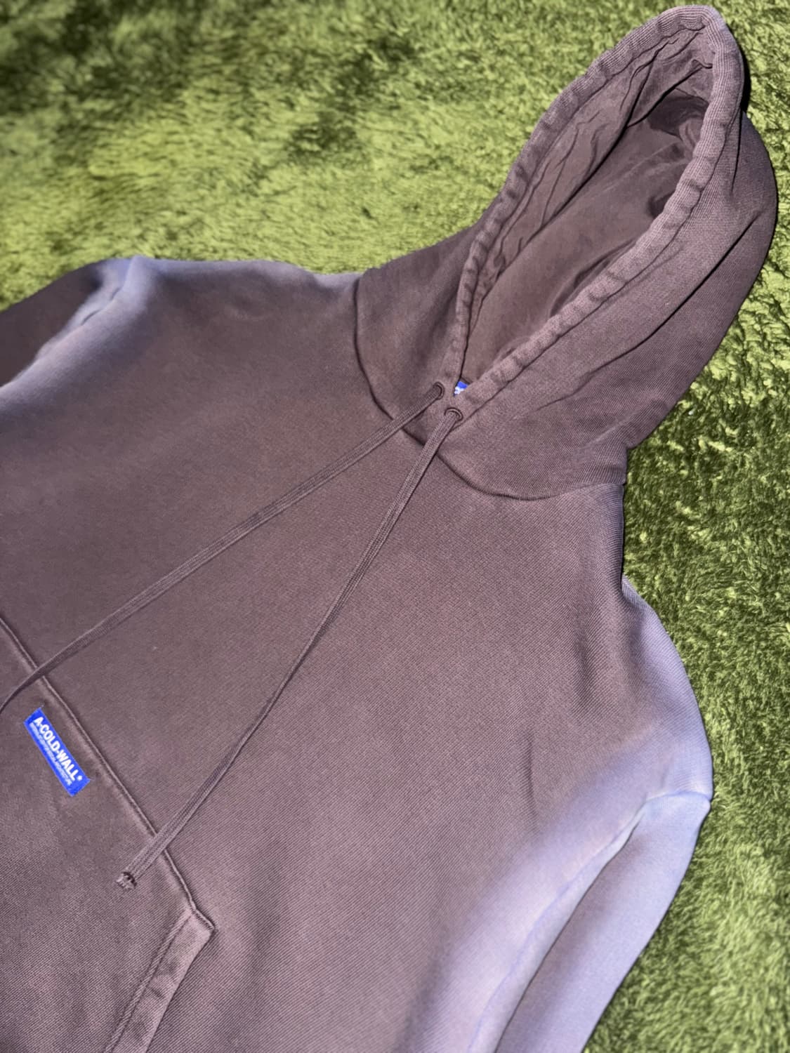 [L] ACW 어콜드월 스프레이 워시드 버지 후드티 브라운 상품이미지2