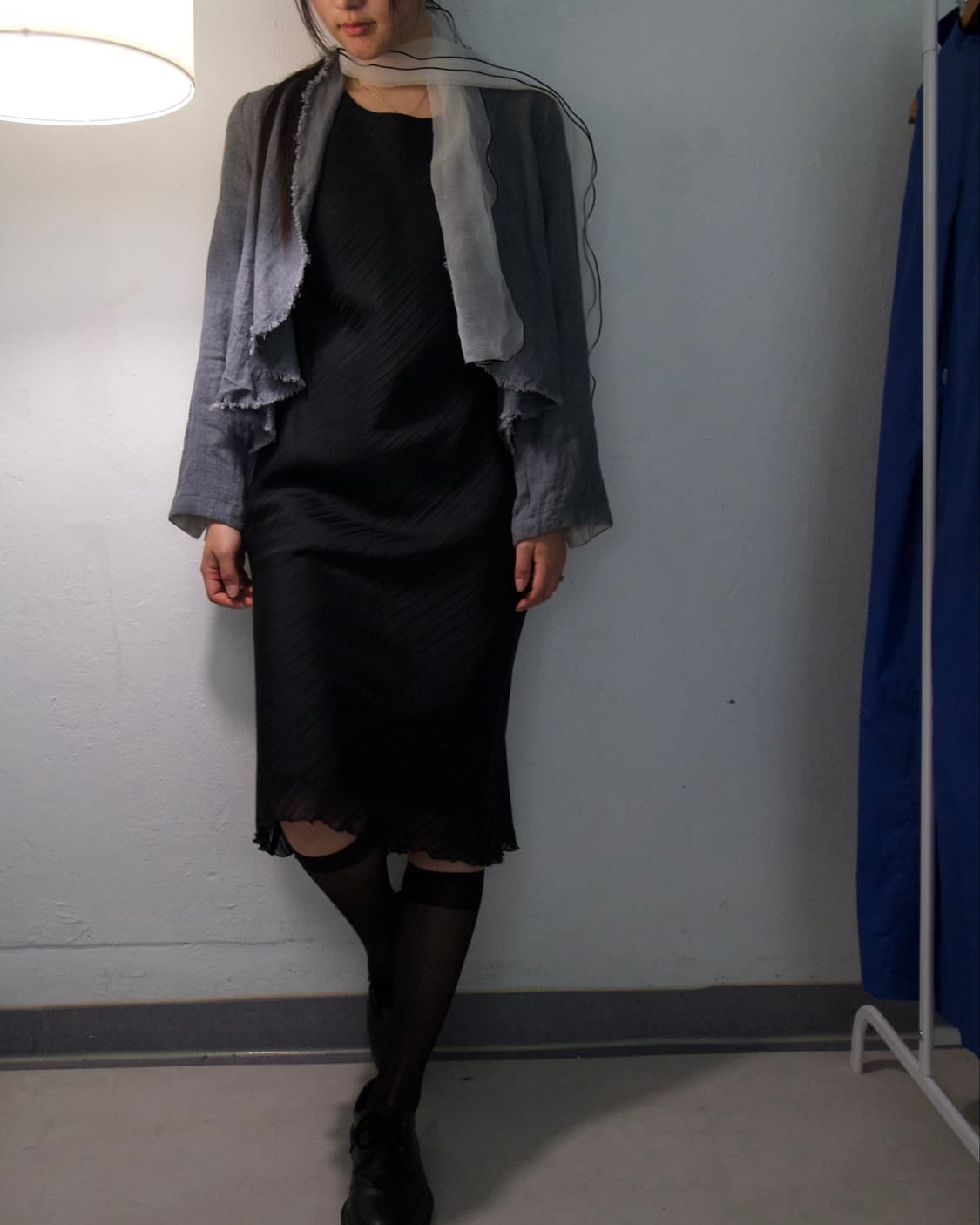 Black Textured Shift Dress  상품이미지1