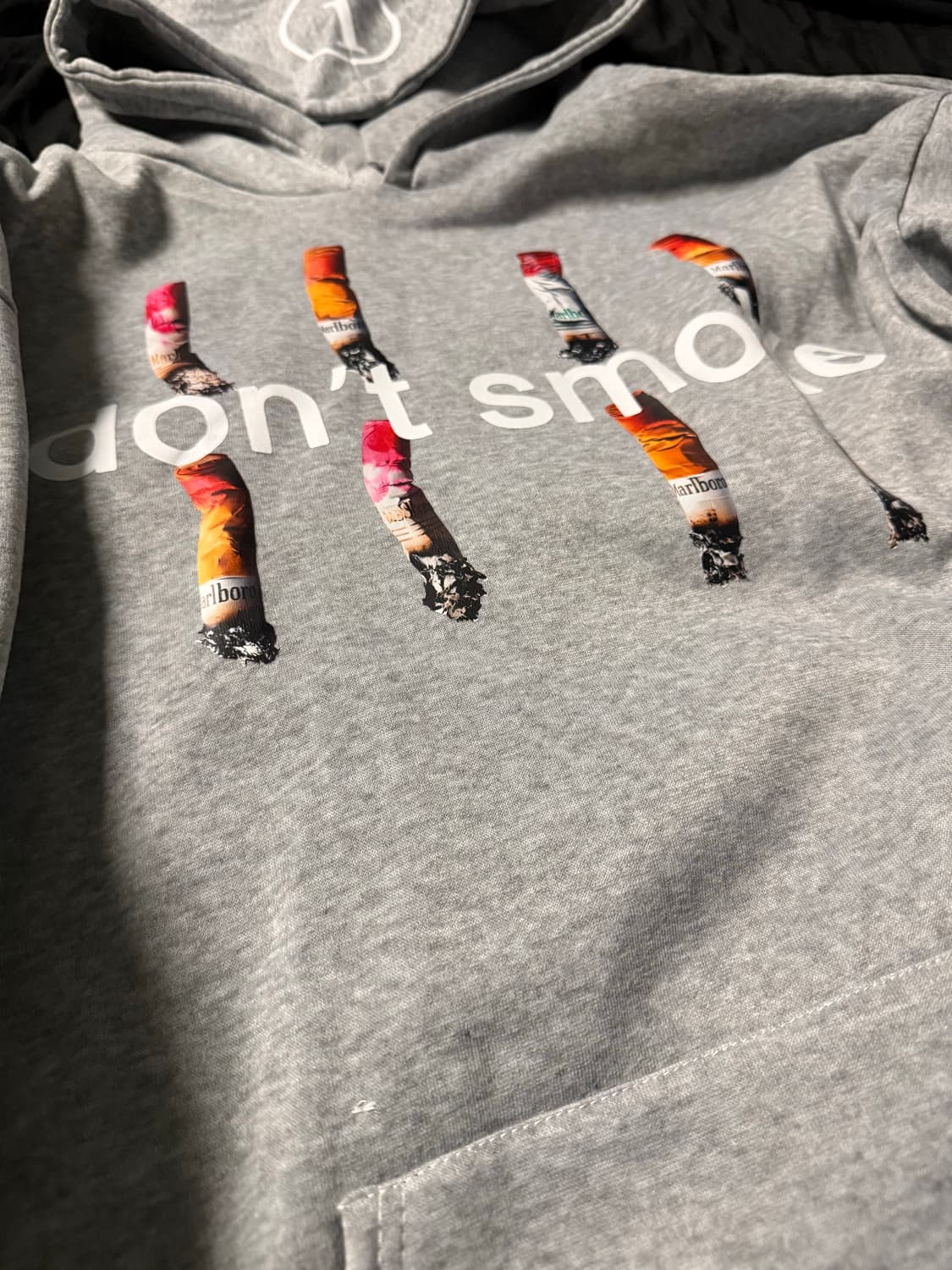 Don’t smoke hoodie 후드티 gray  상품이미지3