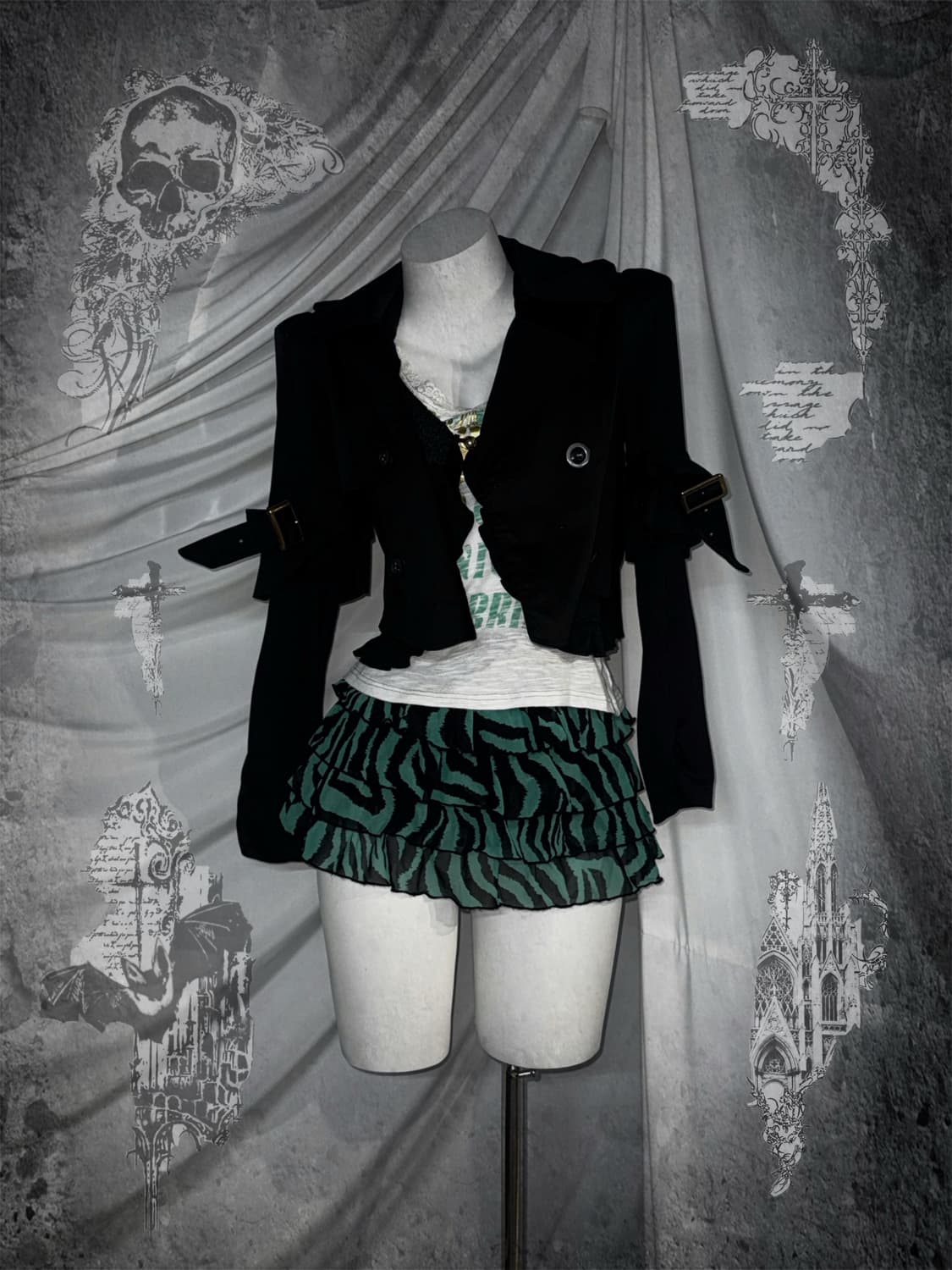 예약중)엑시즈팜 민트 지브라갸루 코디세트 상품이미지1