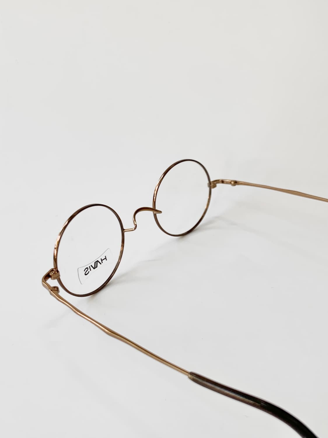 [픽키-586] (Small) 소형 라운드 안경테 브라운 메탈 상품이미지6