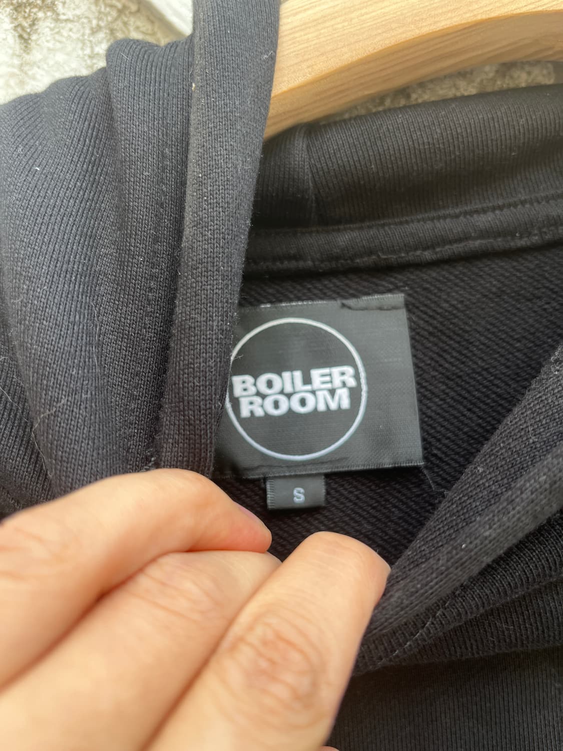 BOILER ROOM 블랙 후드티 S 상품이미지3