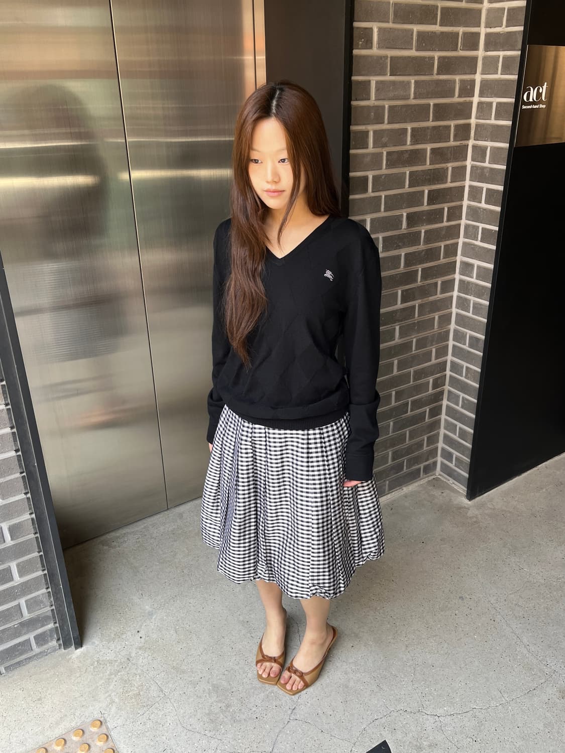 Burberry 버버리 로고 니트 블랙 상품이미지1