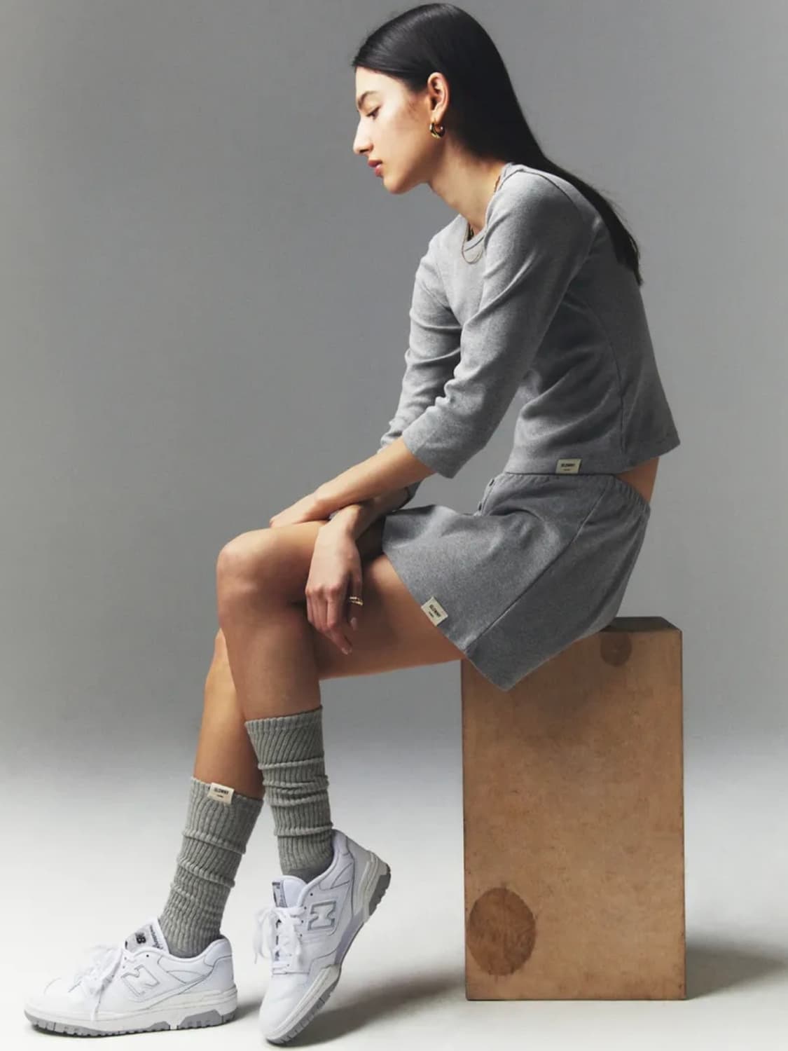 글로니 3/4 G CLASSIC TEE GRAY 상품이미지4
