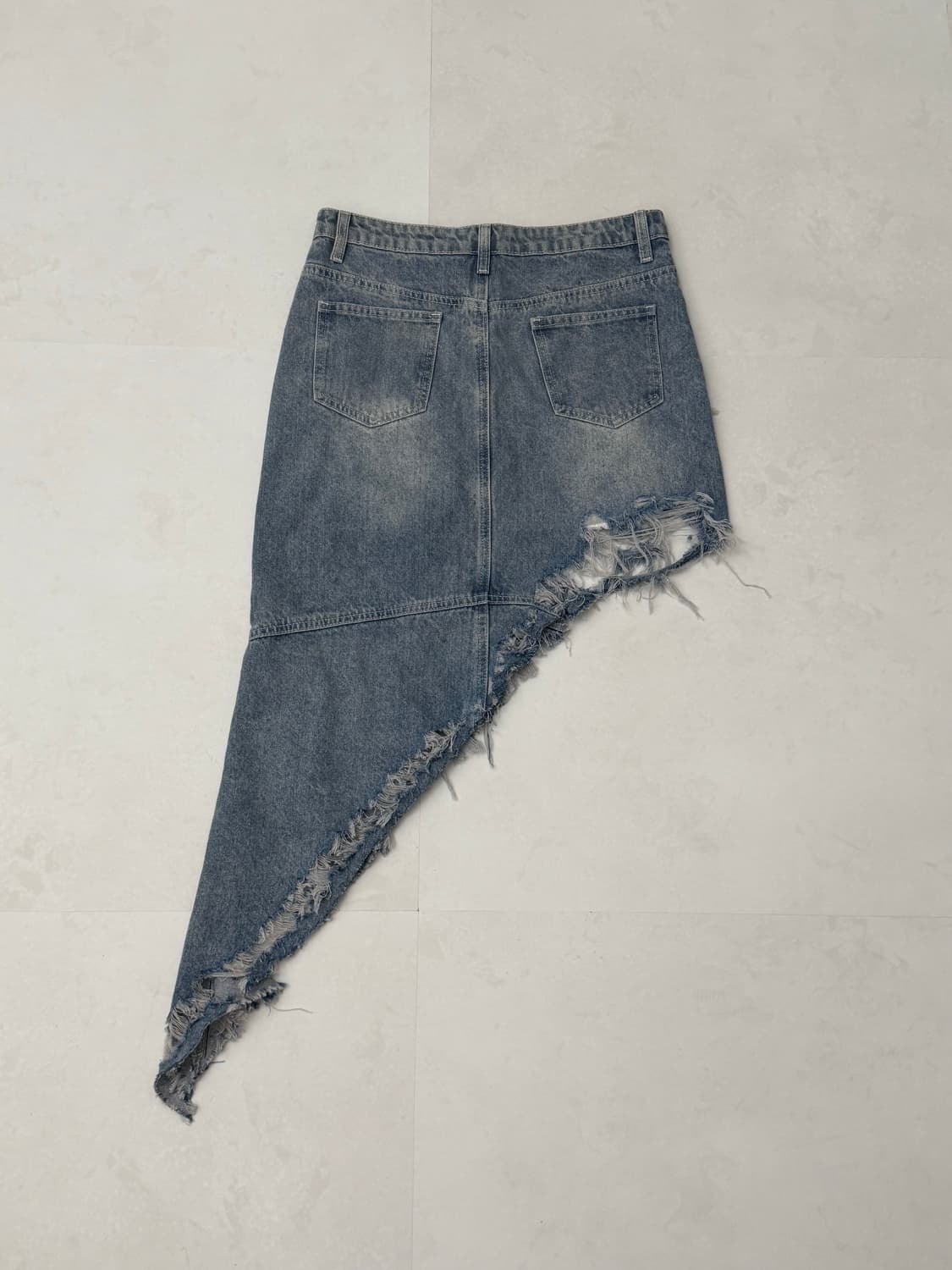 디스트레스 언발 청스커트  상품이미지5