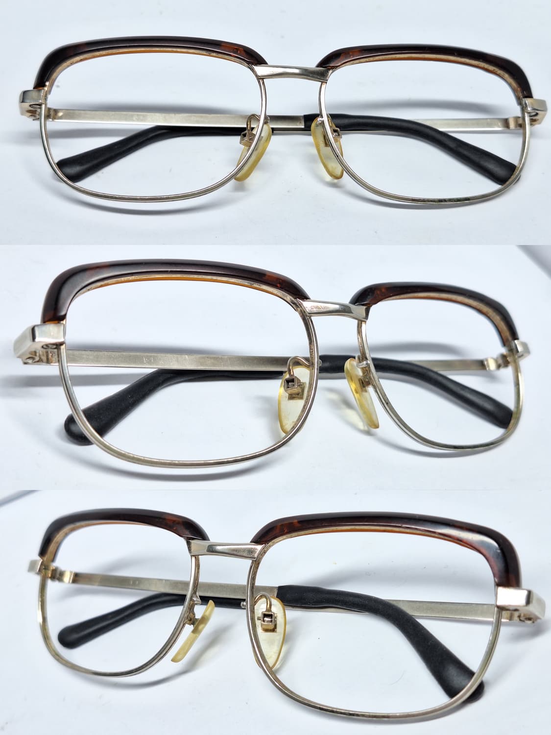 80s 일본 빈티지 스테인리스 브로우라인 하금테 안경테/수입 패션 클래식 상품이미지7
