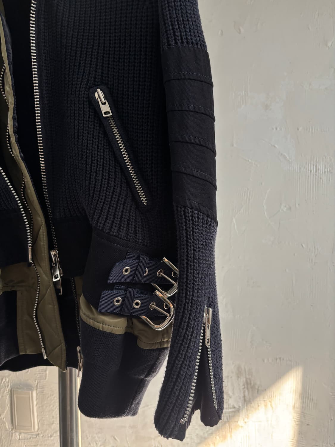 Sacai 사카이 니트 MA-1 디테일 집업 자켓  상품이미지7