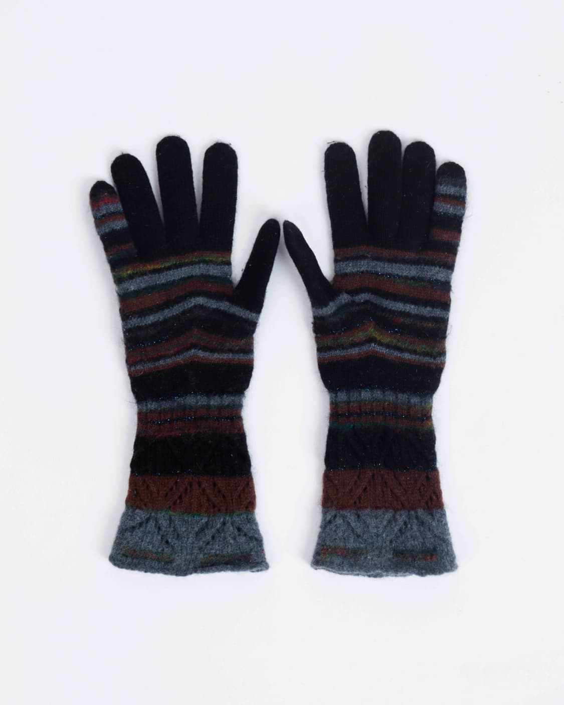 [Vivienne Westwood] 울 니트 장갑(Black&Brown) 상품이미지4