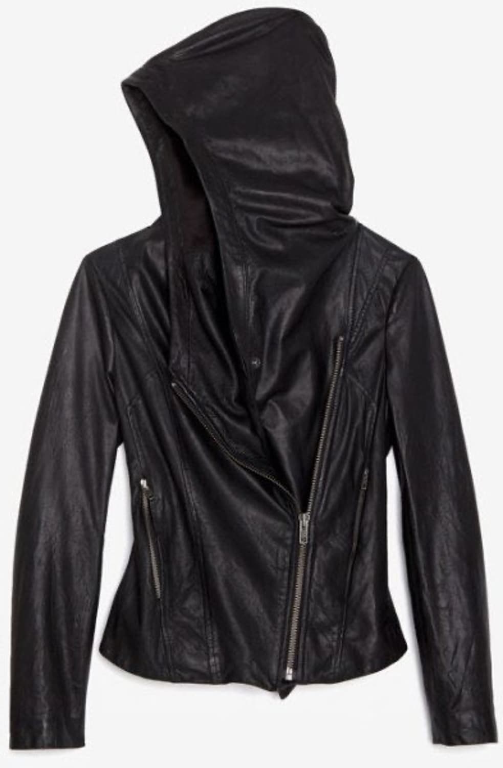 (xs) 헬무트랭 양가죽 집업 후드 레더 자켓 상품이미지1